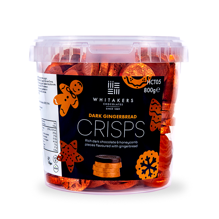 Dark Chocolate Gingerbread Honeycomb Crisps Tub (800g)