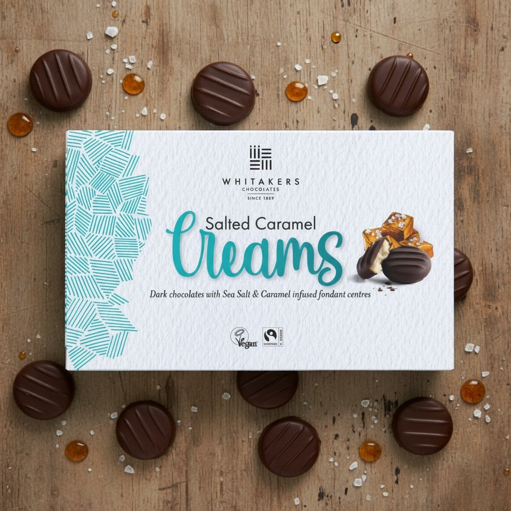 Whiteakers Salted Caramel Fondant Dark Chocolates | Decadent UK Chocolates ...