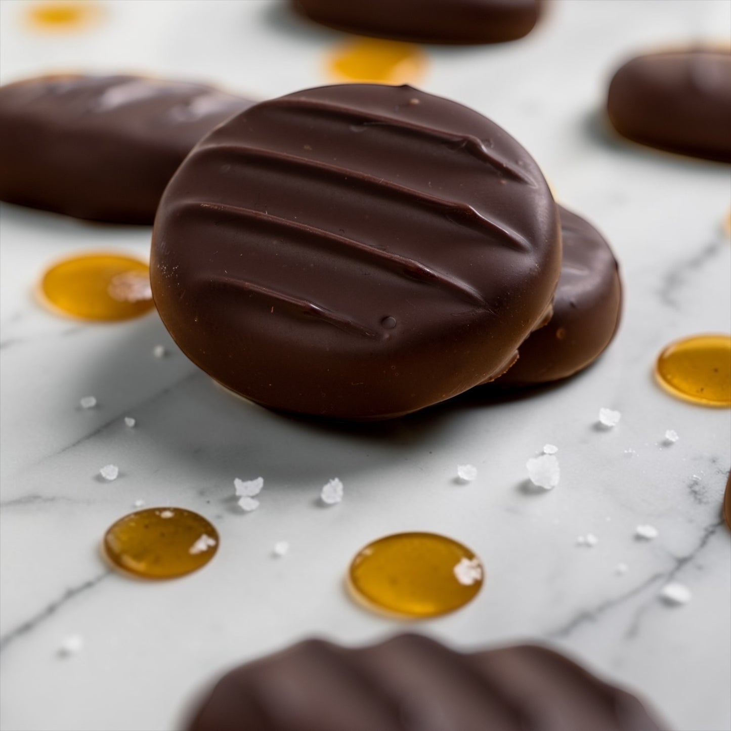 Dark Chocolate Salted Caramel Fondant Creams (150g)