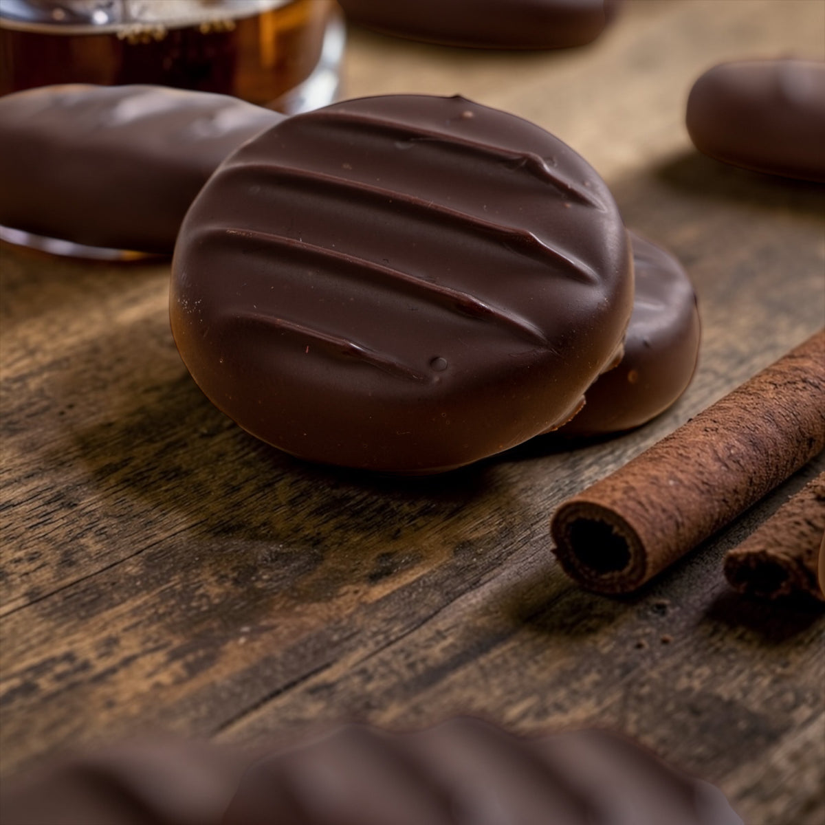 Dark Chocolate Spiced Rum Fondant Creams (150g)