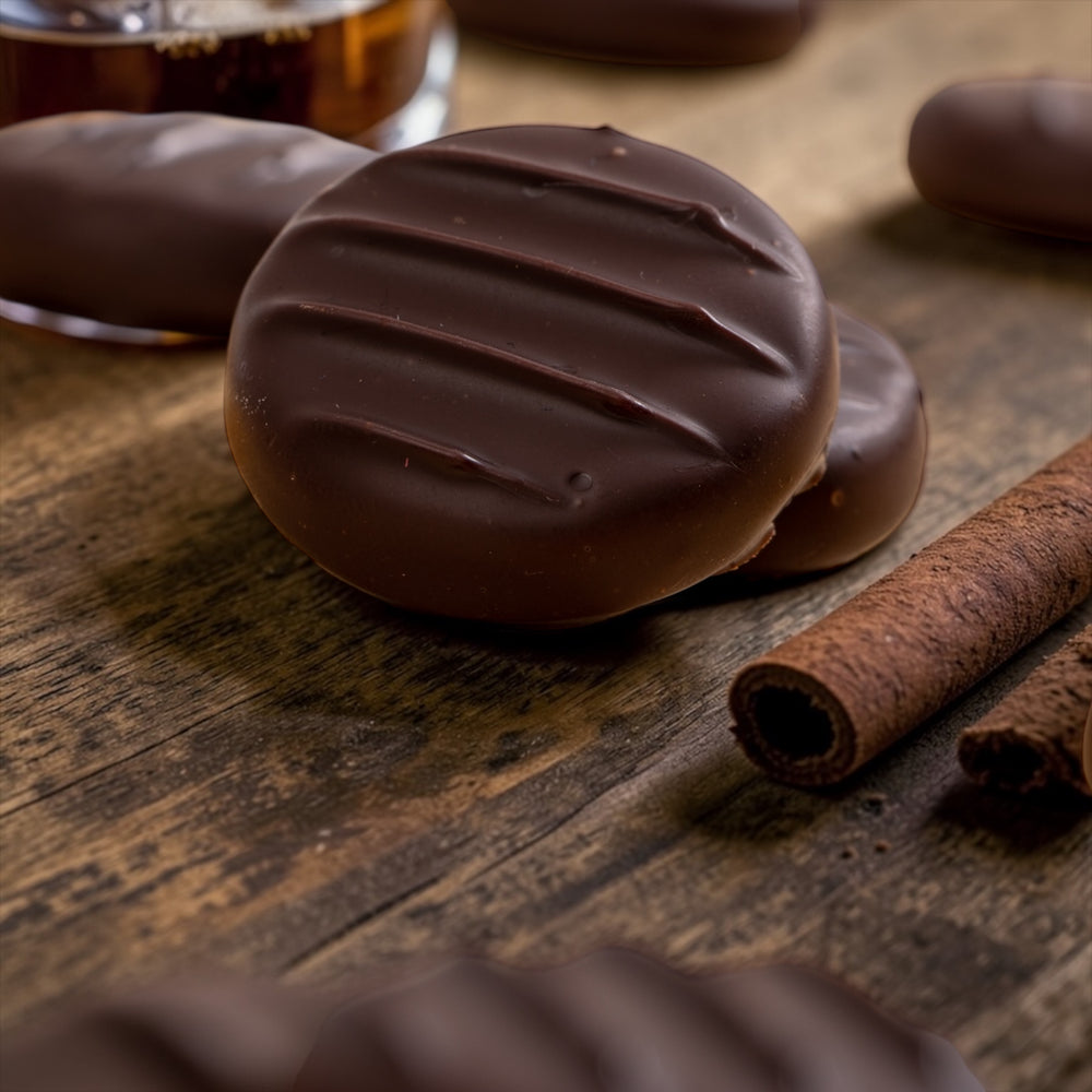 Dark Chocolate Spiced Rum Fondant Creams (150g)