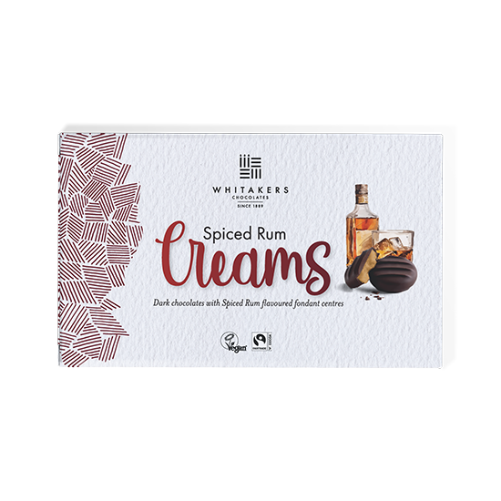 Dark Chocolate Spiced Rum Fondant Creams (150g)