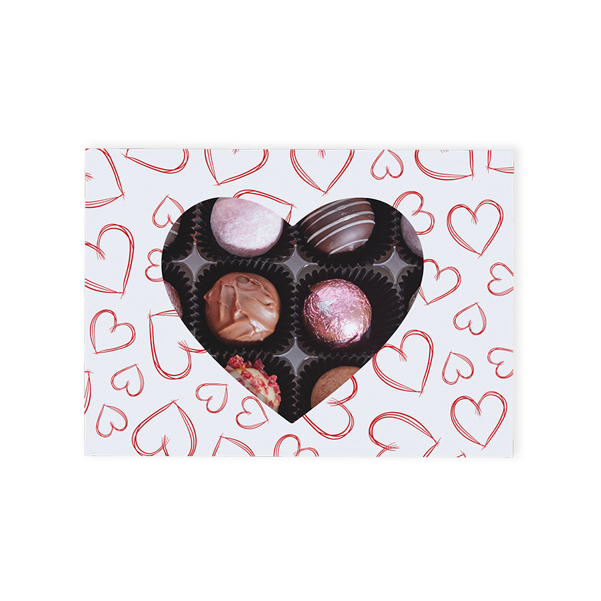 Love Heart 12 Chocolate Truffle Gift Box (145g)