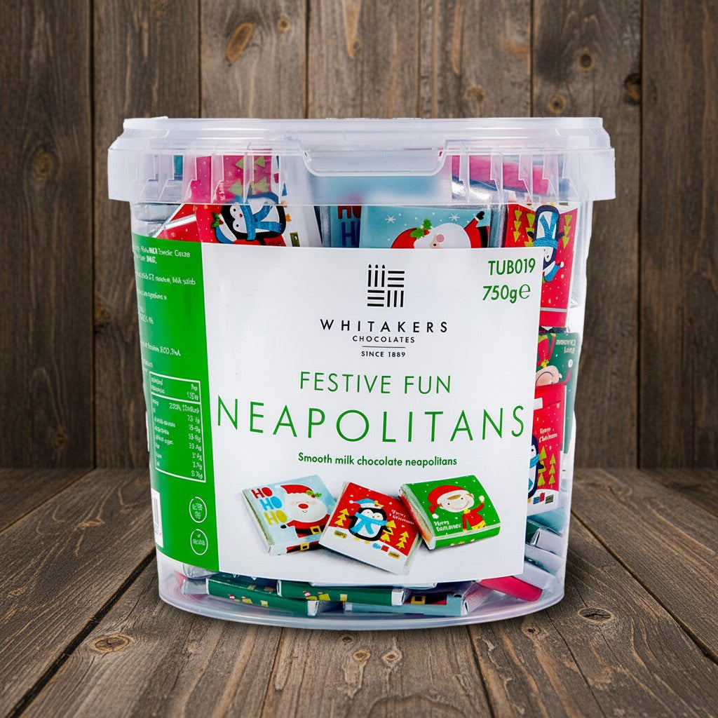 Milk chocolate 'Festive Fun' Neapolitans (750g)