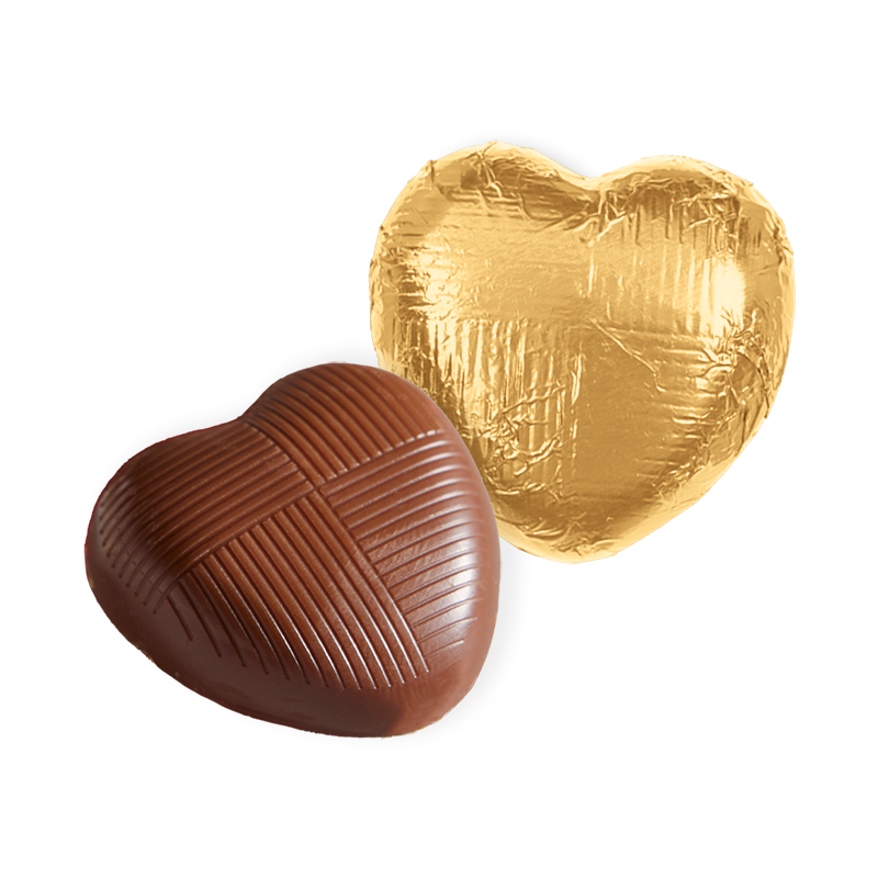 Milk Chocolate Gold Foiled Hearts Tub (1kg)
