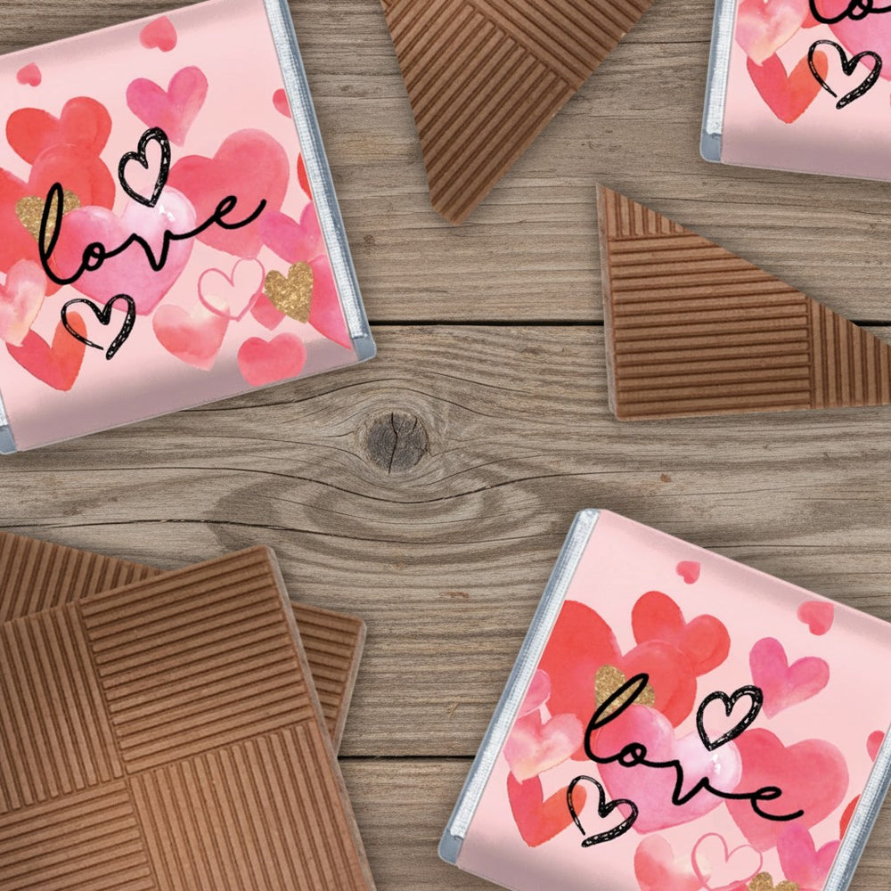 Milk chocolate 'Love Heart' Neapolitans (2kg)