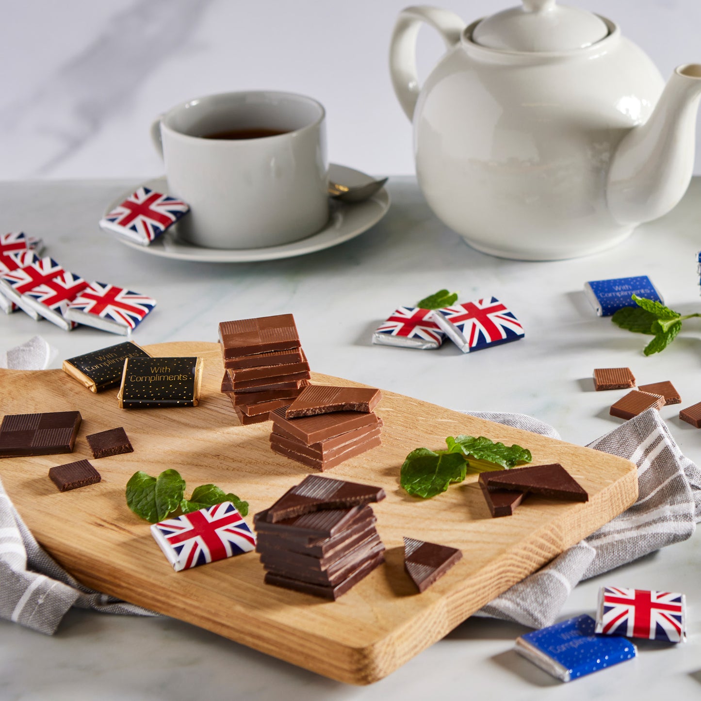 Milk Chocolate 'Union Jack' Neapolitans (750g)