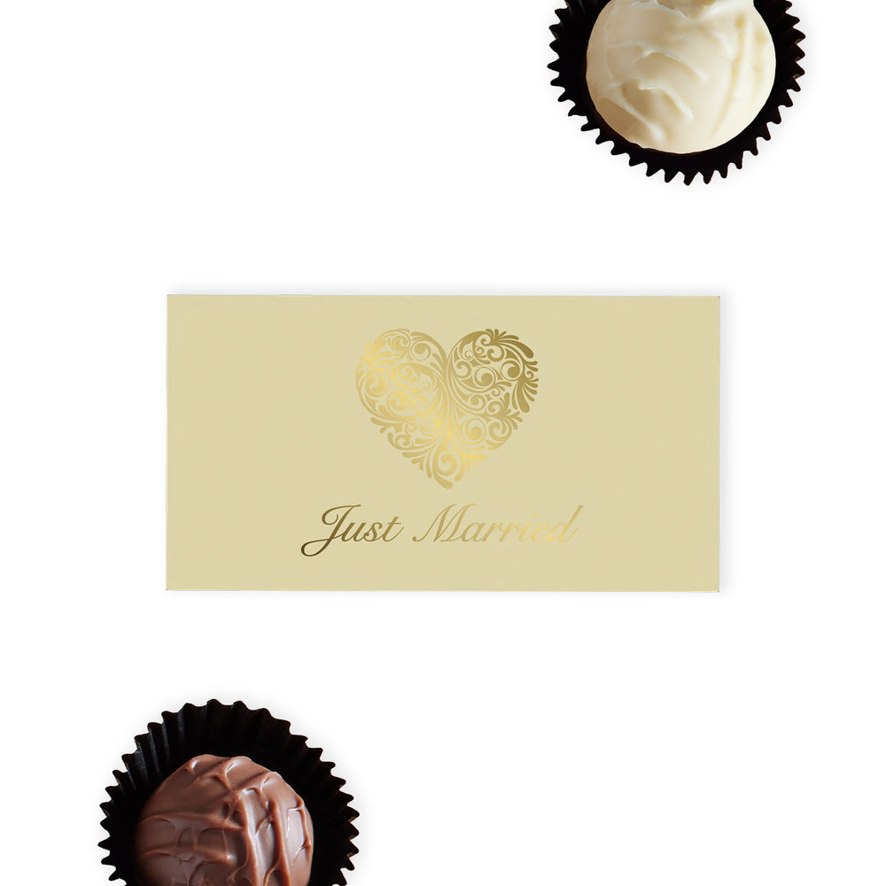 Just Married 2 Chocolate Truffle (gold) Gift Box (25g)